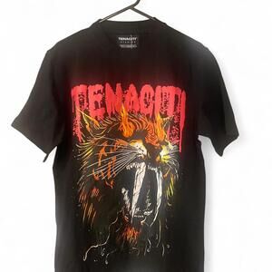 Tenaciti Black “Fire Lion” Graphic T-Shirt – Size M